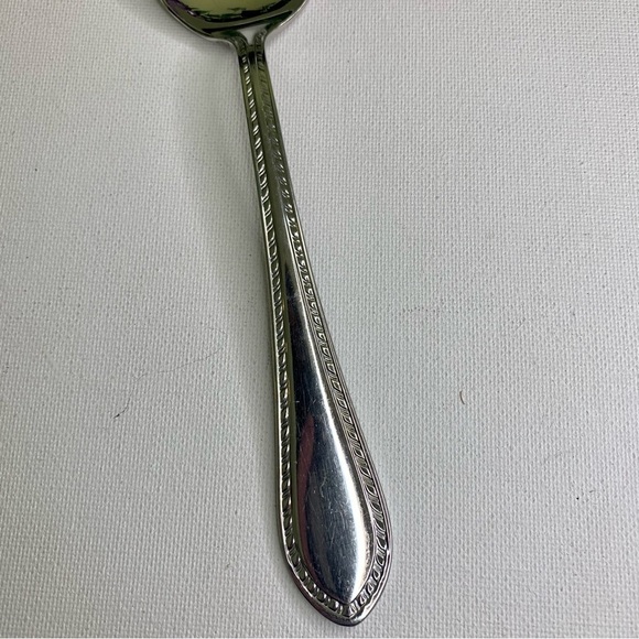 Reed & Barton Traditional Tanglewood 18/10 Stainless Slotted Spoon Serving Set 2 - Picture 3 of 16